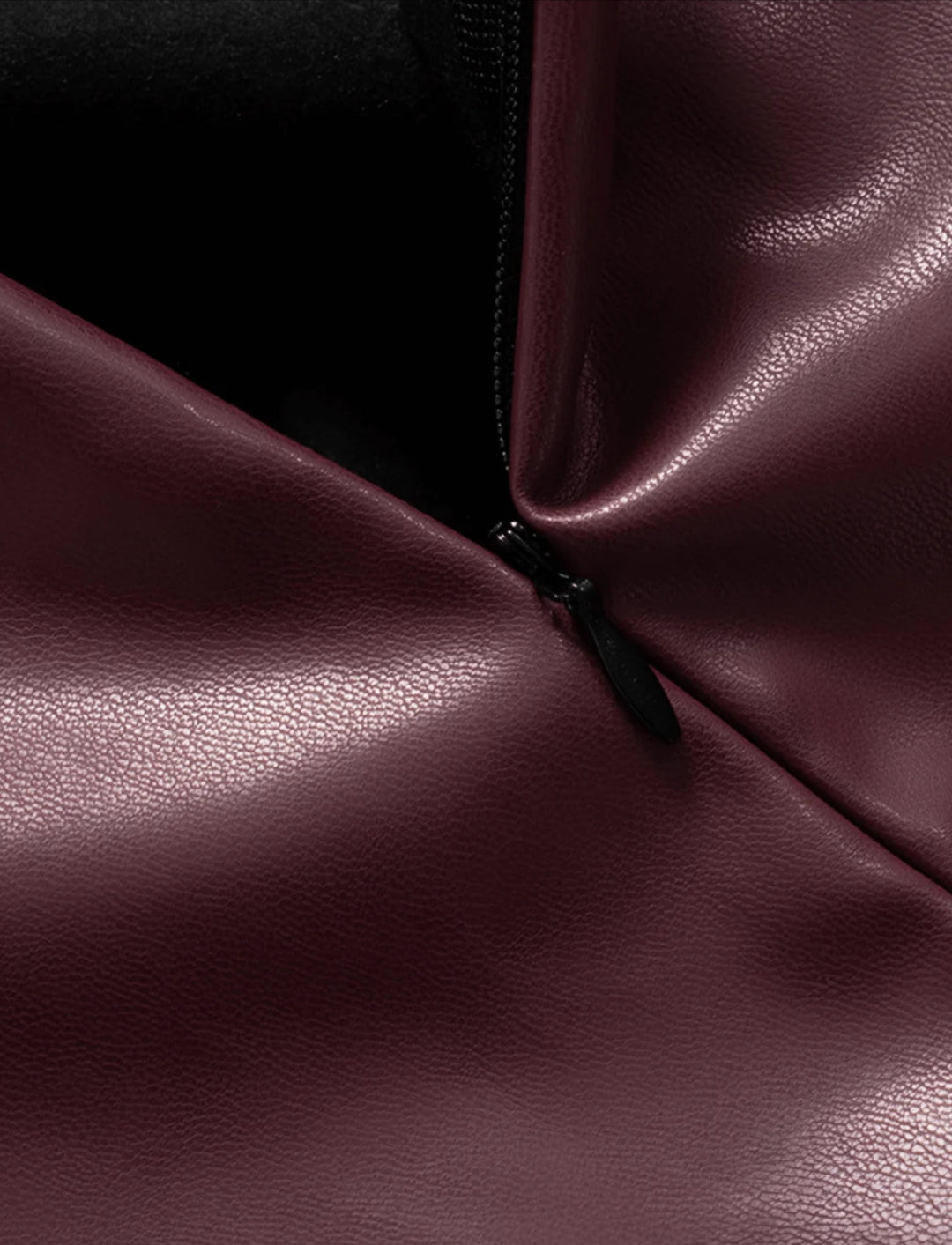 SCULPTED FAUX LEATHER SLEEVELESS TOP