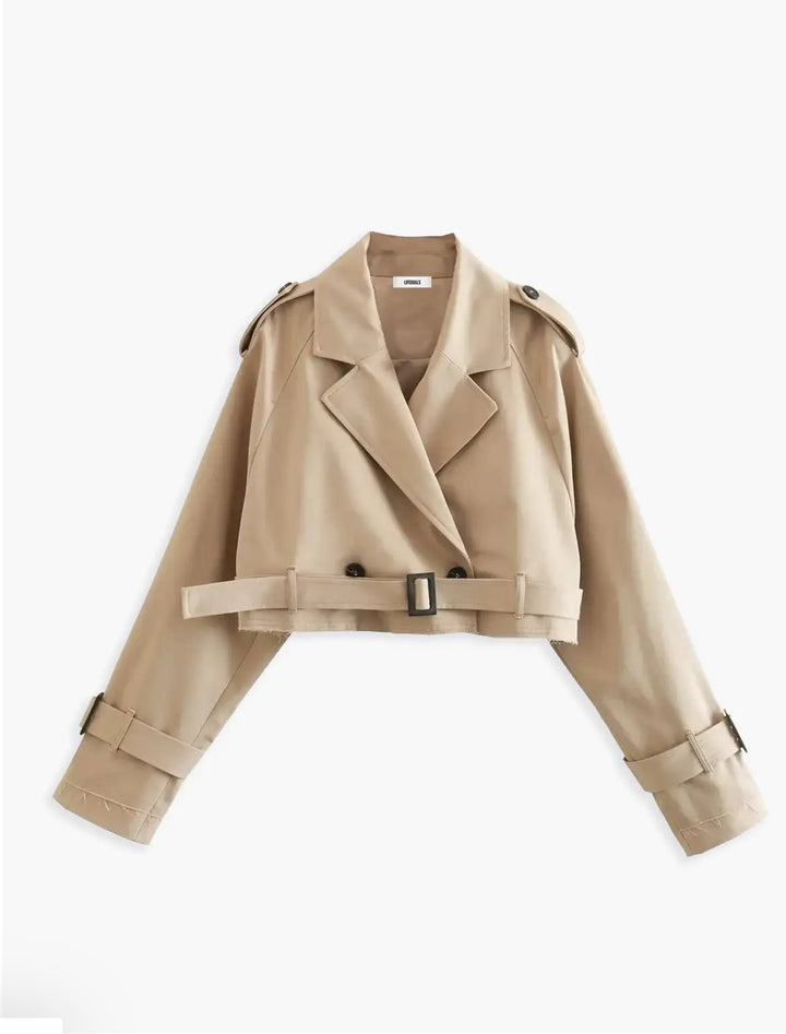 CLASSIC CROPPED TRENCH COAT