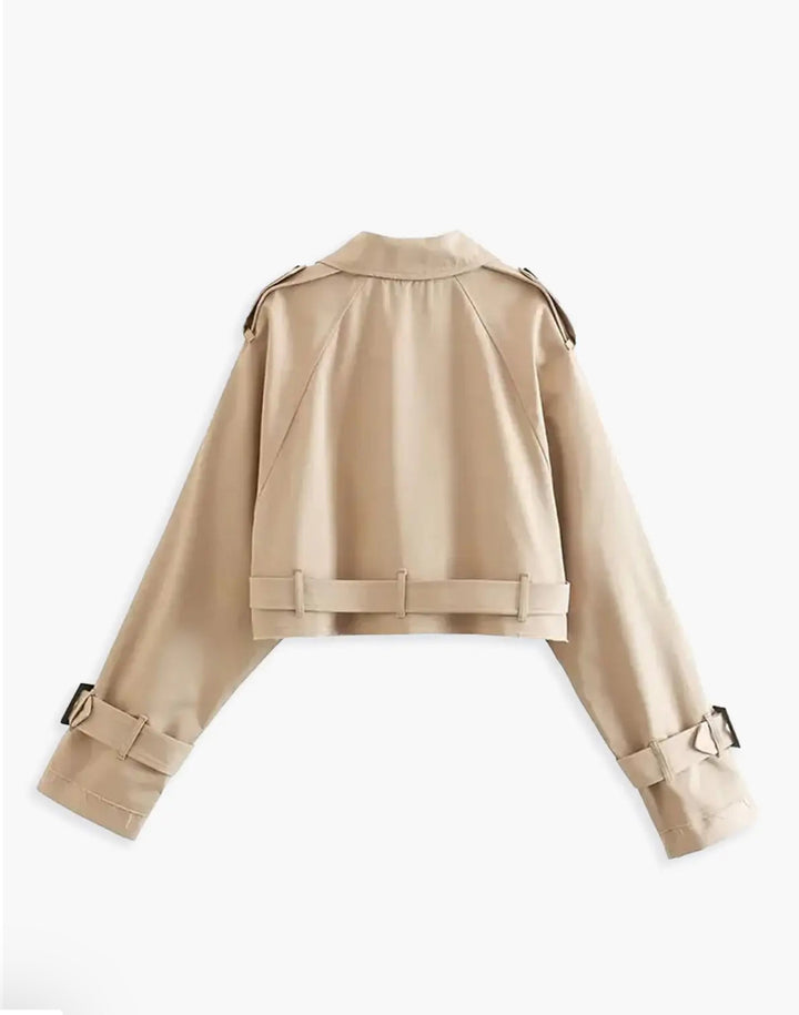 CLASSIC CROPPED TRENCH COAT