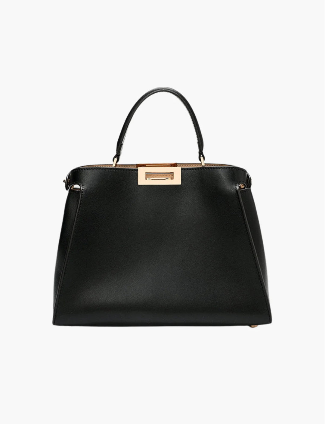 FAUX LEATHER SATCHEL WITH DUAL CARRYING OPTIONS
