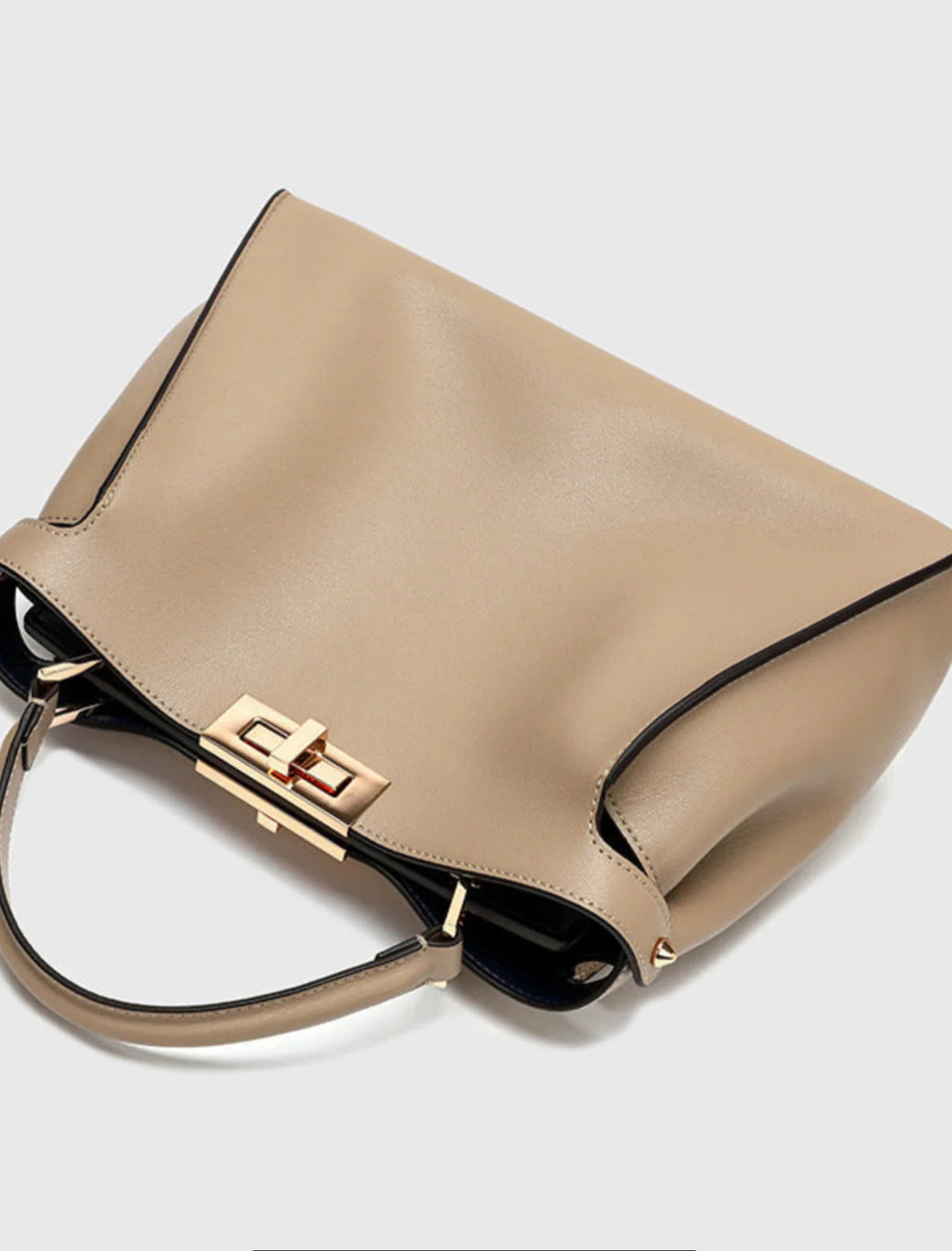 FAUX LEATHER SATCHEL WITH DUAL CARRYING OPTIONS