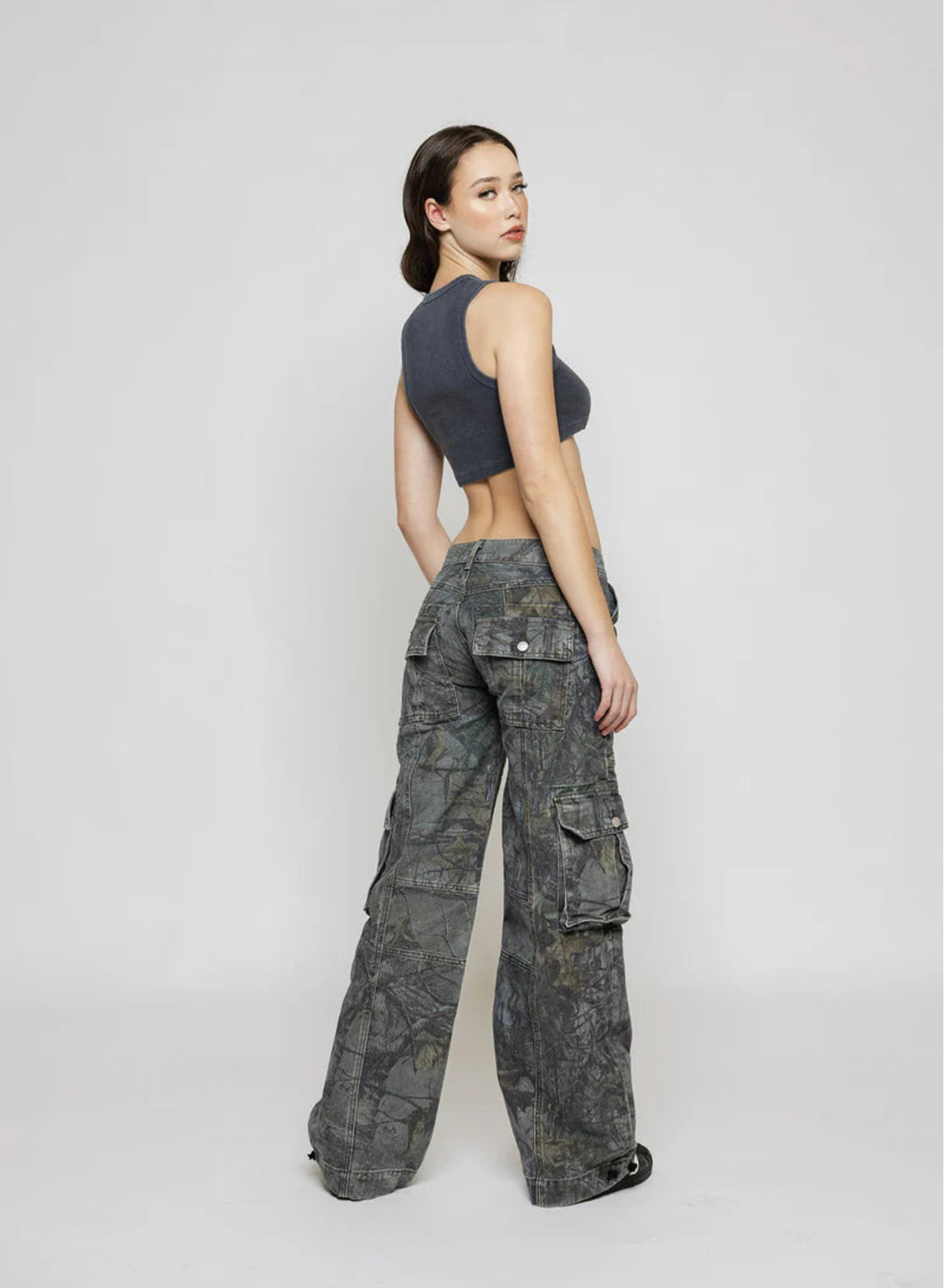 REBELLE LOW RISE CARGO PANTS