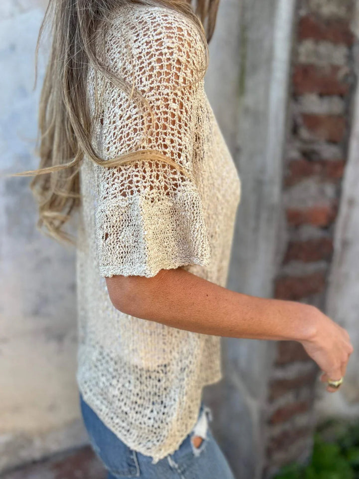 IVONIE™ - ELEGANT TEXTURED TOP