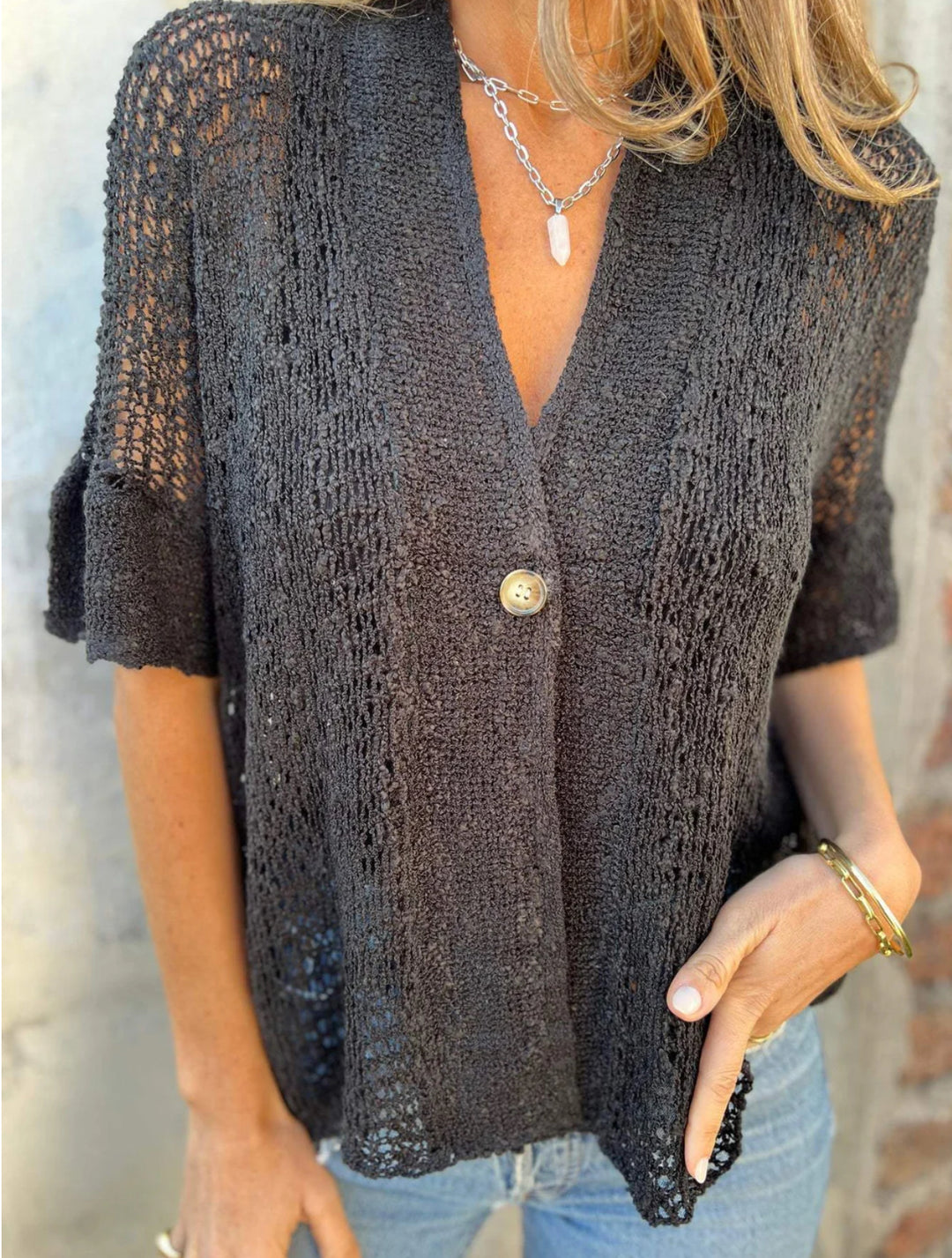 IVONIE™ - ELEGANT TEXTURED TOP