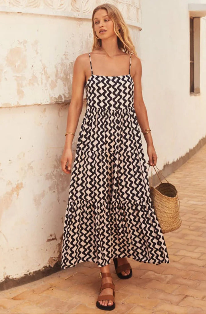RIC RAC SQUARE NECK MAXI DRESS