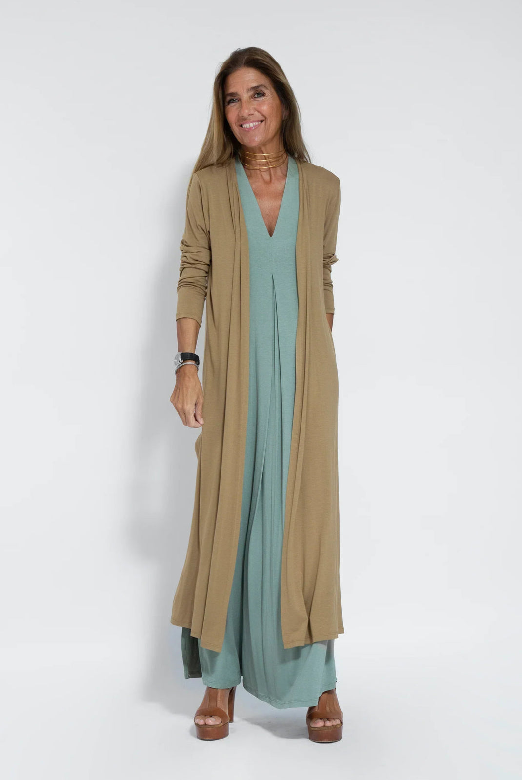 AYANIA - SLIMMING DRESS AND VEST SET