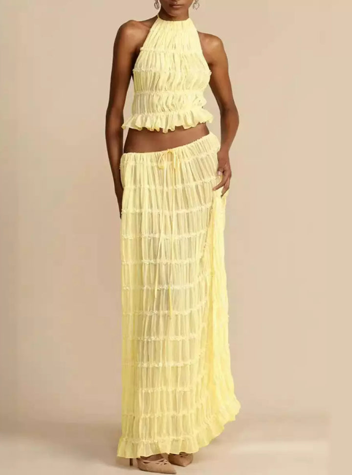 Ensemble coordonné à volants Boho