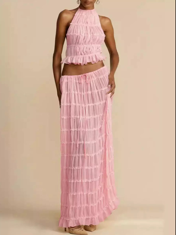Ensemble coordonné à volants Boho