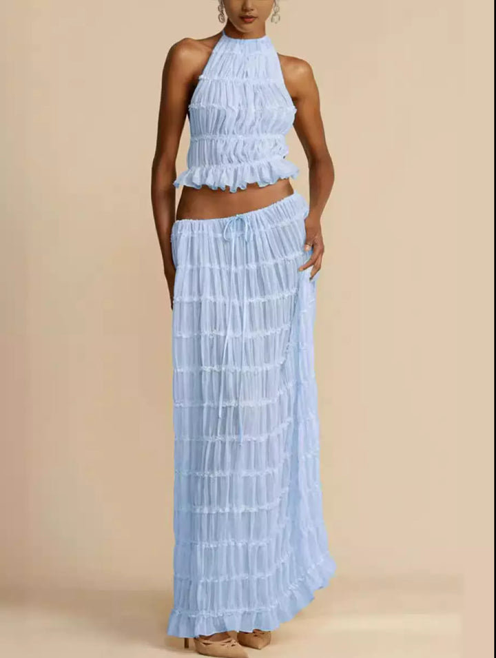 Ensemble coordonné à volants Boho