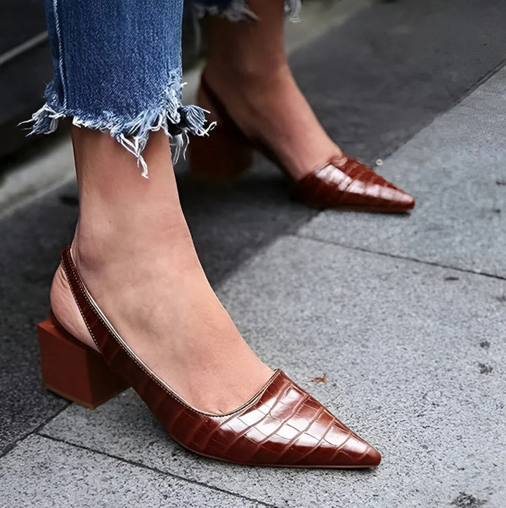 THE WHITNEY - SEMI FLAT SANDALS HEELS